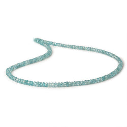 3mm Blue Zircon faceted rondelle beads 16 inch 220 pieces A (ONLINE ORDER ONLY)