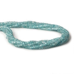 3mm Blue Zircon faceted rondelle beads 16 inch 220 pieces A (ONLINE ORDER ONLY)