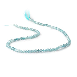 3.5mm Blue Zircon Micro Faceted Rondelle Beads 13 inch 112 pieces AA (ONLINE ORDER ONLY)