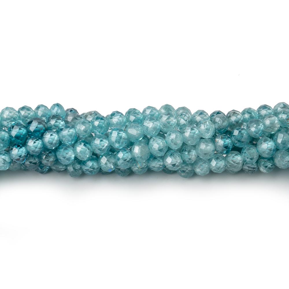3.5mm Blue Zircon Micro Faceted Rondelle Beads 13 inch 112 pieces AA (ONLINE ORDER ONLY)