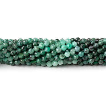 3.5mm Brazilian Emerald Micro Faceted Round Beads 12.5 inch 100 pieces (ONLINE ORDER ONLY)