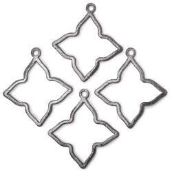 35mm Brushed 4 Point Star Charm Set of 4 pieces (ONLINE ORDER ONLY)