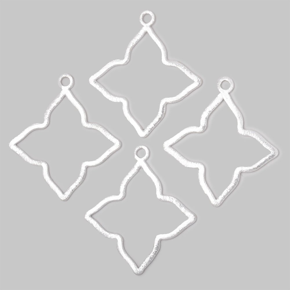 35mm Brushed 4 Point Star Charm Set of 4 pieces (ONLINE ORDER ONLY)