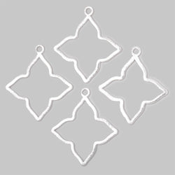 35mm Brushed 4 Point Star Charm Set of 4 pieces (ONLINE ORDER ONLY)