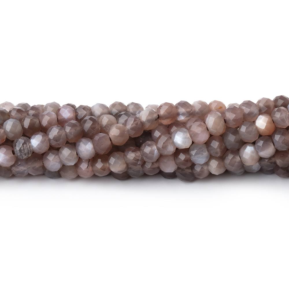 3.5mm Chocolate Moonstone Micro Faceted Rondelles 12.5 inch 215 Beads (ONLINE ORDER ONLY)