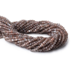 3.5mm Chocolate Moonstone Micro Faceted Rondelles 12.5 inch 215 Beads (ONLINE ORDER ONLY)