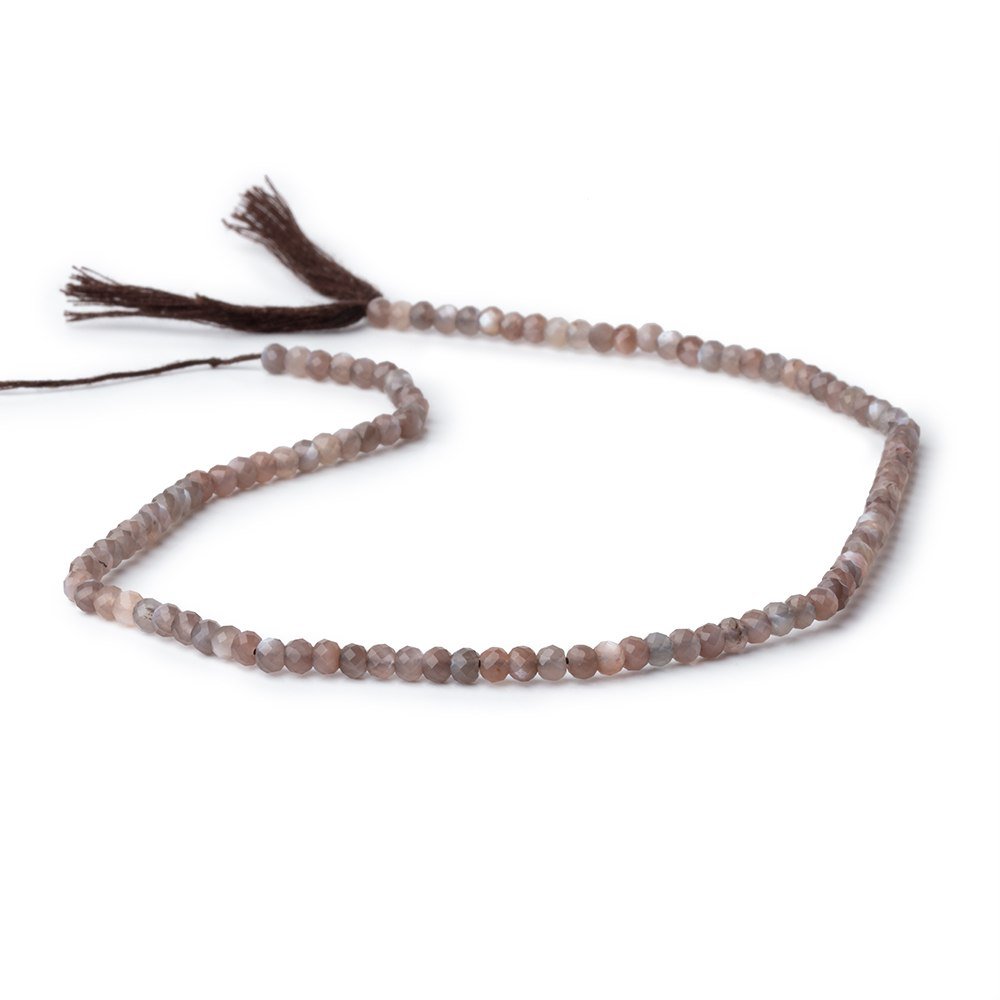 3.5mm Chocolate Moonstone Micro Faceted Rondelles 12.5 inch 215 Beads (ONLINE ORDER ONLY)