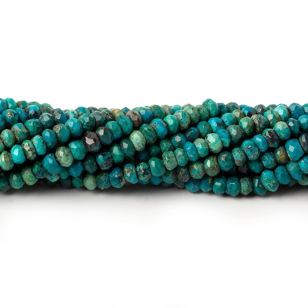 3.5mm Chrysocolla Faceted Rondelle Beads 13 inch 105 pieces (ONLINE ORDER ONLY)