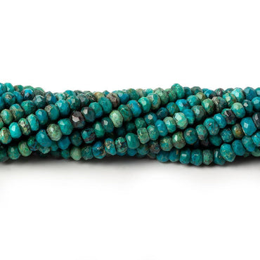 3.5mm Chrysocolla Faceted Rondelle Beads 13 inch 105 pieces (ONLINE ORDER ONLY)
