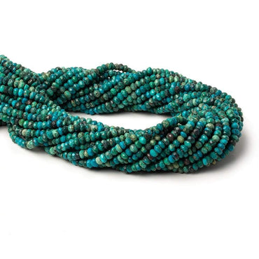 3.5mm Chrysocolla Faceted Rondelle Beads 13 inch 105 pieces (ONLINE ORDER ONLY)