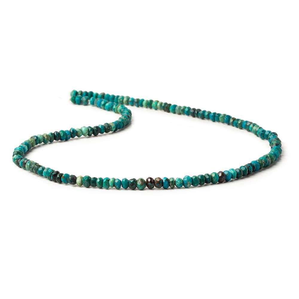 3.5mm Chrysocolla Faceted Rondelle Beads 13 inch 105 pieces (ONLINE ORDER ONLY)