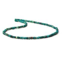 3.5mm Chrysocolla Faceted Rondelle Beads 13 inch 105 pieces (ONLINE ORDER ONLY)