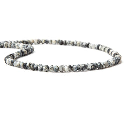 3.5mm Dendritic Opal faceted rondelles 13.5 inches 121 beads (ONLINE ORDER ONLY)