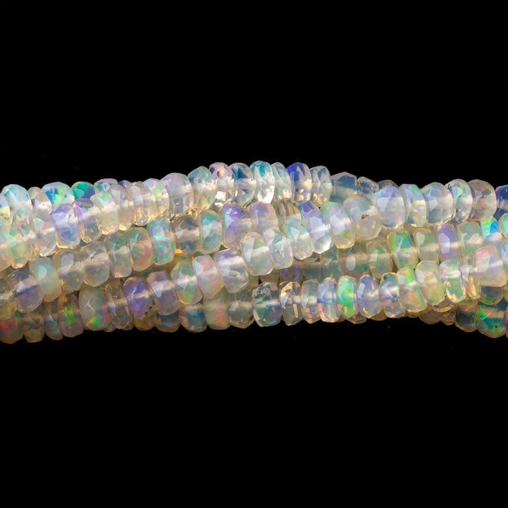 3.5mm Ethiopian Opal faceted rondelles 17.5 inch 260 beads (ONLINE ORDER ONLY)