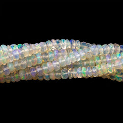 3.5mm Ethiopian Opal faceted rondelles 17.5 inch 260 beads (ONLINE ORDER ONLY)
