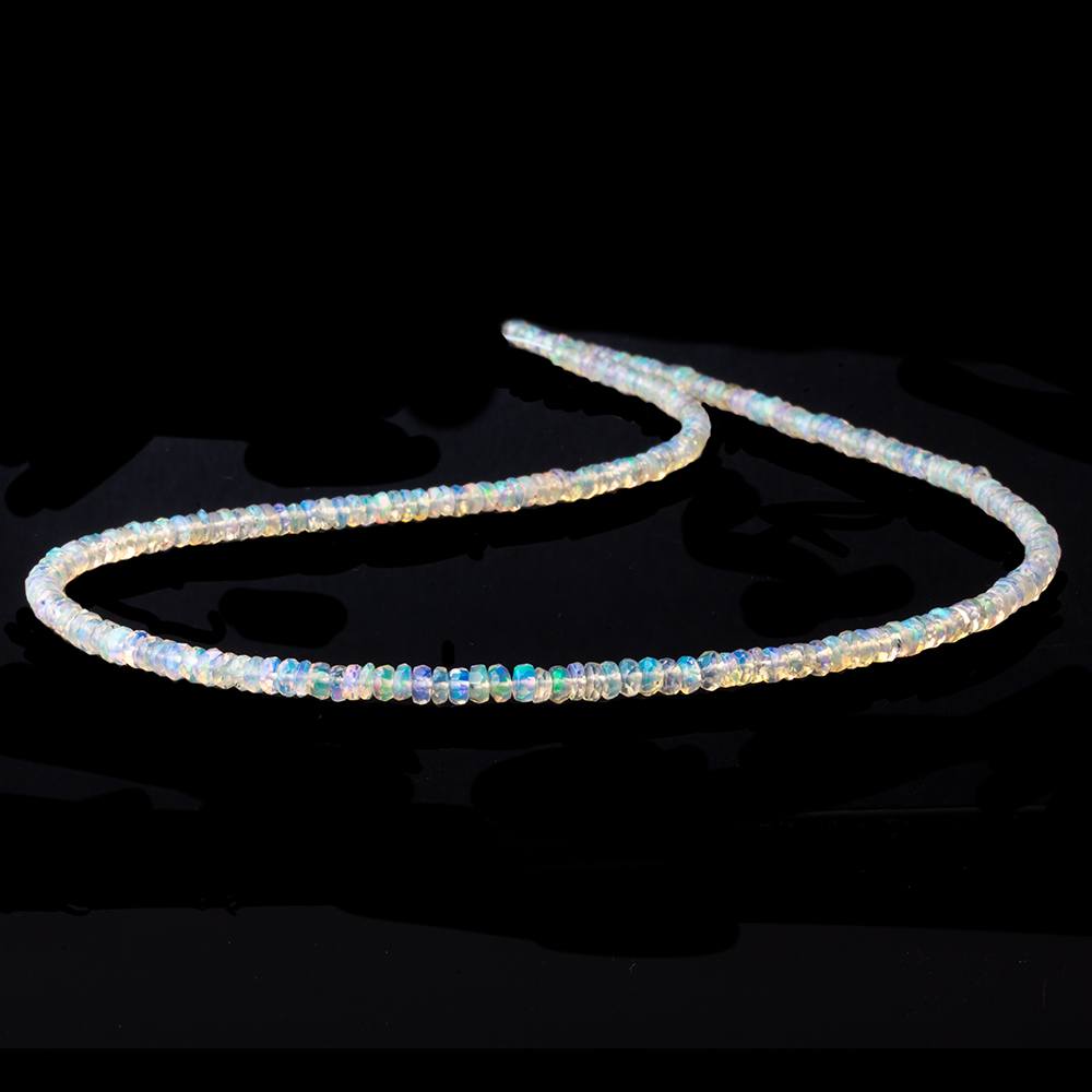 3.5mm Ethiopian Opal faceted rondelles 17.5 inch 260 beads (ONLINE ORDER ONLY)