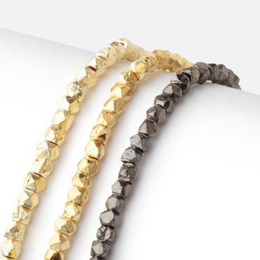 3.5mm Hand Cut Faceted Nugget Beads 8 inch 57 pieces (ONLINE ORDER ONLY)