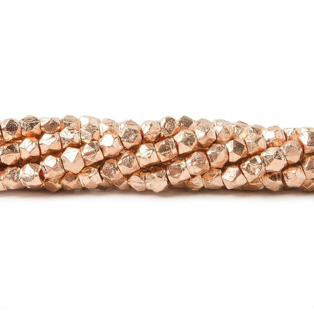 3.5mm Hand Cut Faceted Nugget Beads 8 inch 57 pieces (ONLINE ORDER ONLY)