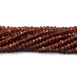 3.5mm Hessonite Garnet faceted rondelle beads 13 inch 135 pieces (ONLINE ORDER ONLY)