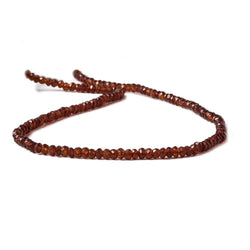 3.5mm Hessonite Garnet faceted rondelle beads 13 inch 135 pieces (ONLINE ORDER ONLY)