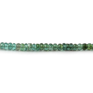 3.5mm Indicolite Blue & Chrome Green Tourmaline faceted rondelles 17 inch 190 pieces AA (ONLINE ORDER ONLY)