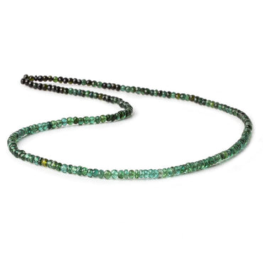 3.5mm Indicolite Blue & Chrome Green Tourmaline faceted rondelles 17 inch 190 pieces AA (ONLINE ORDER ONLY)