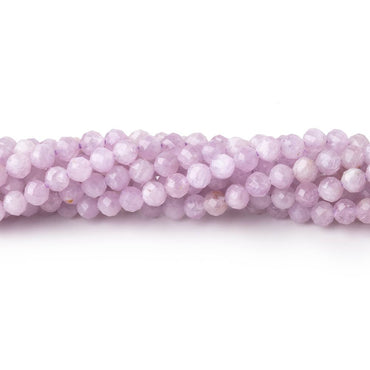 3.5mm Kunzite Micro Faceted Round Beads 12.5 inch 93 pieces (ONLINE ORDER ONLY)