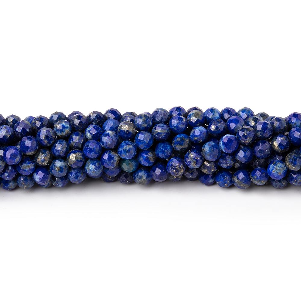 3.5mm Lapis Lazuli Micro Faceted Round Beads 12.5 inch 90 pieces (ONLINE ORDER ONLY)