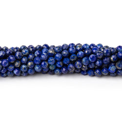 3.5mm Lapis Lazuli Micro Faceted Round Beads 12.5 inch 90 pieces (ONLINE ORDER ONLY)