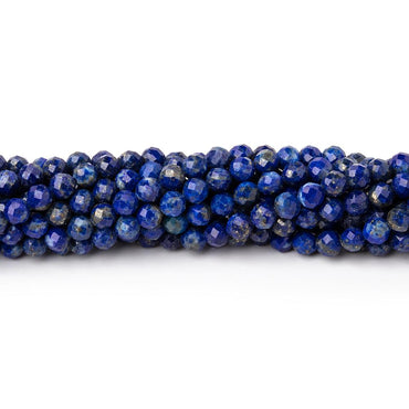 3.5mm Lapis Lazuli Micro Faceted Round Beads 12.5 inch 90 pieces (ONLINE ORDER ONLY)