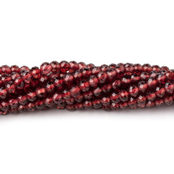 3.5mm Mozambique Garnet Micro Faceted Rondelle Beads 12.5 inch 114 pieces (ONLINE ORDER ONLY)