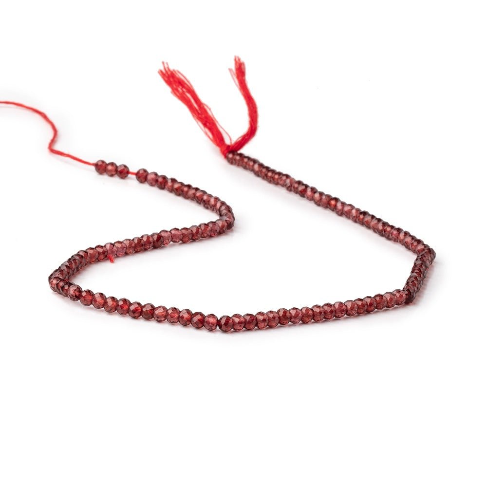 3.5mm Mozambique Garnet Micro Faceted Rondelle Beads 12.5 inch 114 pieces (ONLINE ORDER ONLY)