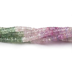 3.5mm Multi Color Sapphire Faceted Heishi Beads 18 inch 278 pieces AA (ONLINE ORDER ONLY)