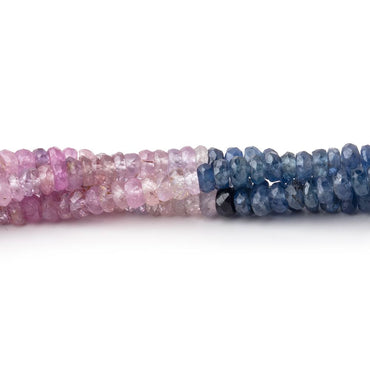 3.5mm Multi Color Sapphire Faceted Rondelle Beads 17 inch 260 pieces A (ONLINE ORDER ONLY)