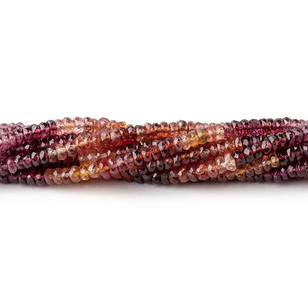3.5mm Multi Color Spinel Faceted Rondelle Beads 15.5 inch 215 pieces AAA (ONLINE ORDER ONLY)