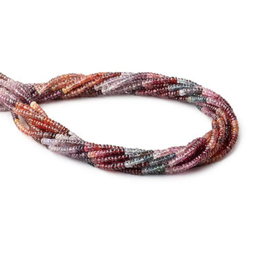 3.5mm Multi Color Spinel Faceted Rondelle Beads 15.5 inch 215 pieces AAA (ONLINE ORDER ONLY)