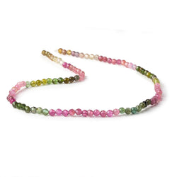 3.5mm Multi color Tourmaline micro faceted rounds 13 inch 100 pieces AAA (ONLINE ORDER ONLY)