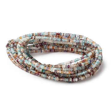3.5mm Multi Color Zircon Faceted Rondelle Beads 16 inch 230 pieces (ONLINE ORDER ONLY)
