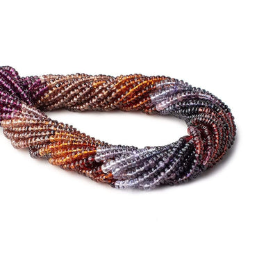 3.5mm Multi Gemstone Plain Rondelle Beads 13.5 inch 150 pieces (ONLINE ORDER ONLY)