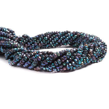 3.5mm Mystic Peacock Spinel  Hand Faceted Rondelle Beads 13 inch 130pcs (ONLINE ORDER ONLY)