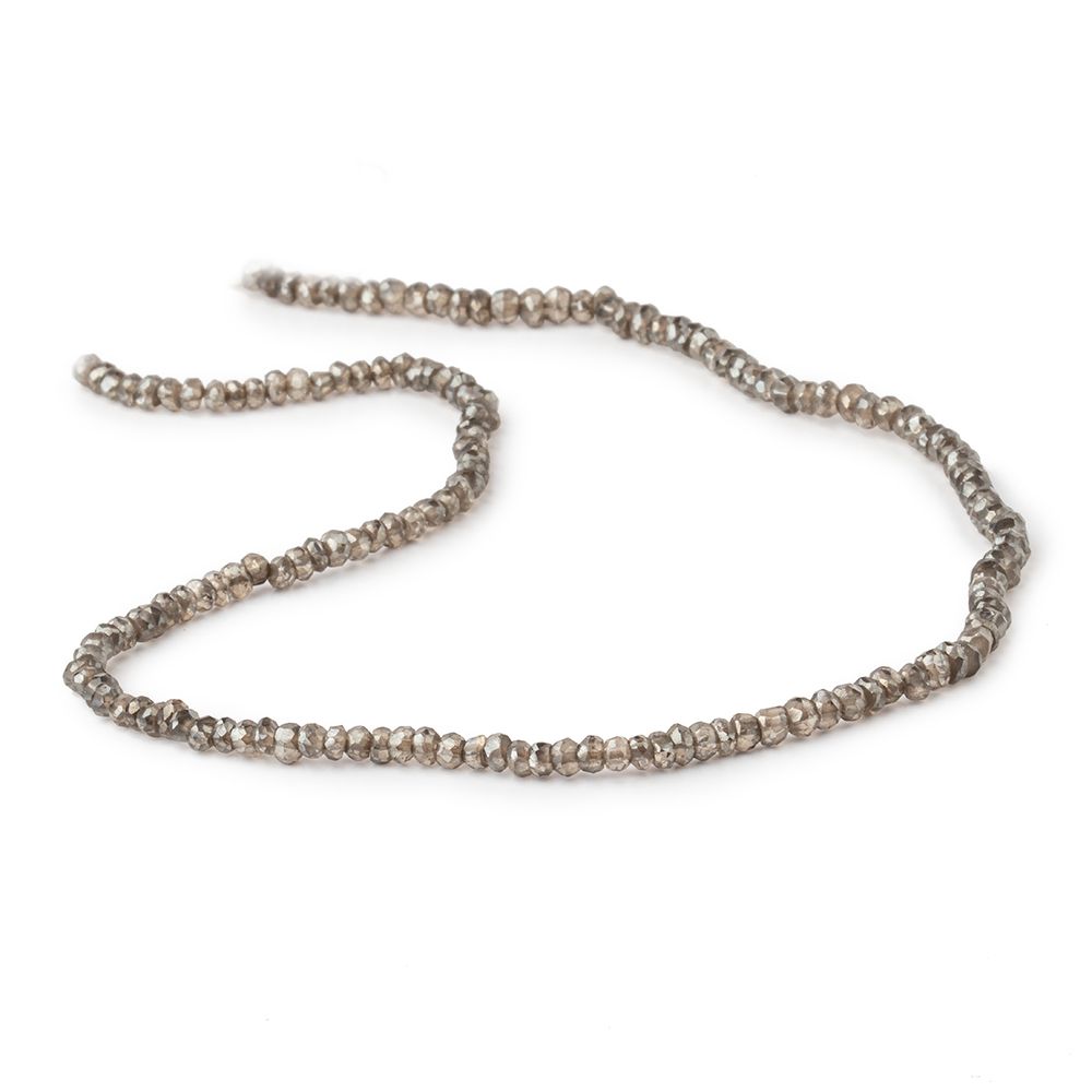3.5mm Mystic Smoky Quartz Faceted Rondelle Beads 12.5 inch 130 pieces (ONLINE ORDER ONLY)