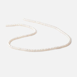 3.5mm Off White Center Drilled Freshwater Button Pearls 15 inch 139 pieces AA (ONLINE ORDER ONLY)