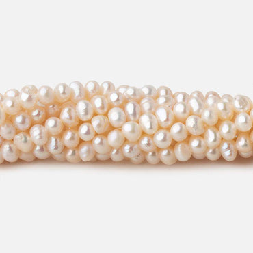3.5mm Off White side drilled Baroque Freshwater Pearls 16 inch 155 pieces (ONLINE ORDER ONLY)