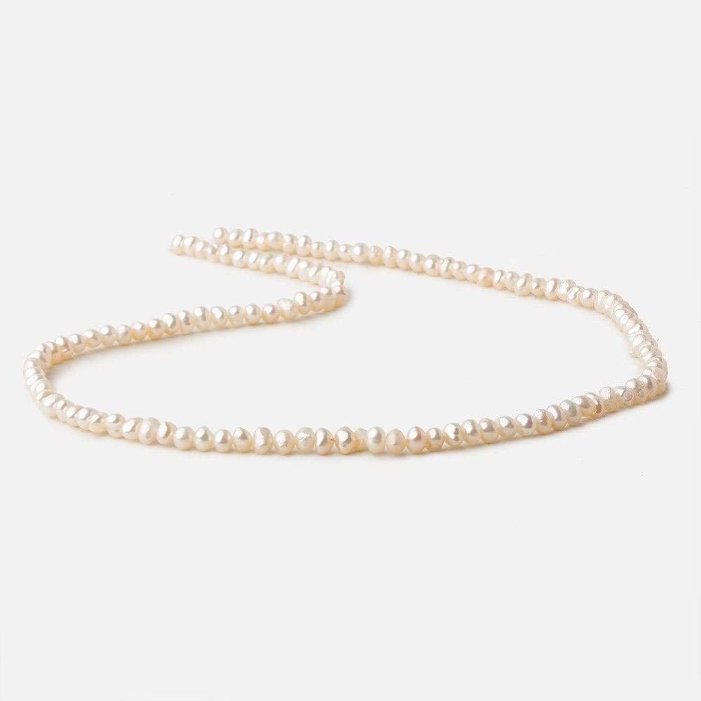 3.5mm Off White side drilled Baroque Freshwater Pearls 16 inch 155 pieces (ONLINE ORDER ONLY)