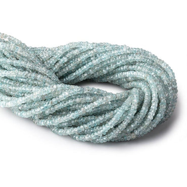 3.5mm Pale Blue Zircon Faceted Rondelle Beads 13 inch 168 pieces (ONLINE ORDER ONLY)