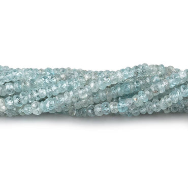 3.5mm Pale Blue Zircon Faceted Rondelle Beads 13 inch 168 pieces (ONLINE ORDER ONLY)