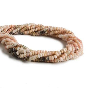 3.5mm Pink Peruvian Opal Beads Faceted Rondelle (ONLINE ORDER ONLY)
