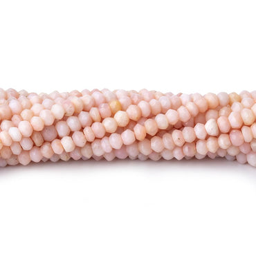3.5mm Pink Peruvian Opal Faceted Rondelle Beads 13 inch 126 pieces (ONLINE ORDER ONLY)