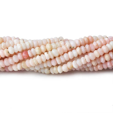 3.5mm Pink Peruvian Opal Faceted Rondelle Beads 14 inch 172 pcs (ONLINE ORDER ONLY)