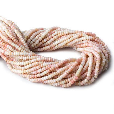 3.5mm Pink Peruvian Opal Faceted Rondelle Beads 14 inch 172 pcs (ONLINE ORDER ONLY)